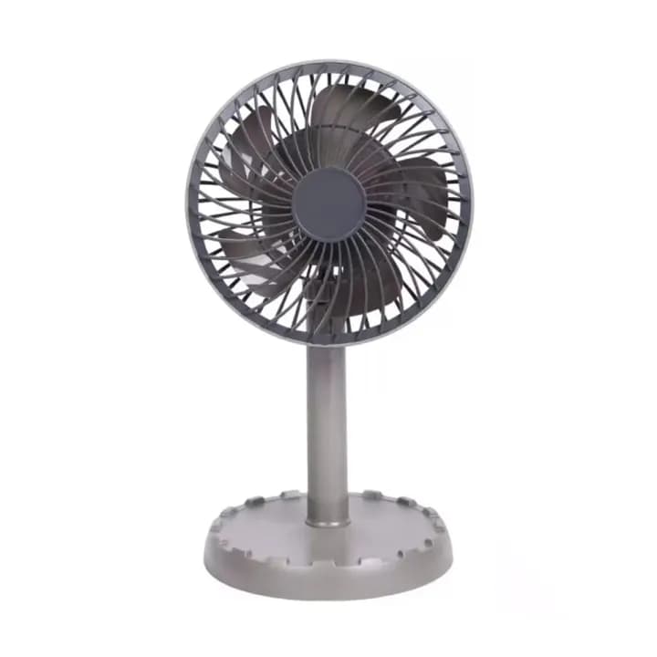 Joy Super JY-2218 Professional Rechargeable Portable Mini Table Fan Strong Wind Left to Right Oscillating Angle 45 Degrees - AC/DC