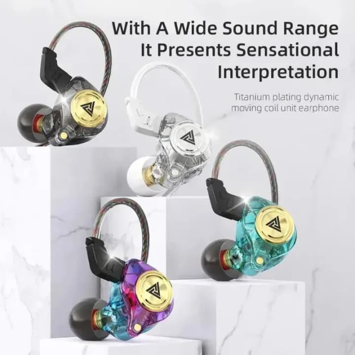 QKZ AK3 FiLe Wired Earphone With Microphone HiFi Music Monitor Bass Headphones Noise Cancelling Headset For Sport Gaming Earbuds 2