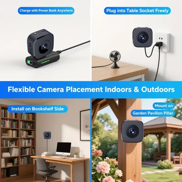 1080P HD Mini WiFi Camera Indoor Safety Security Surveillance Baby Monitor Night Vision Camcorder IP Cam Audio Video Recorder 2