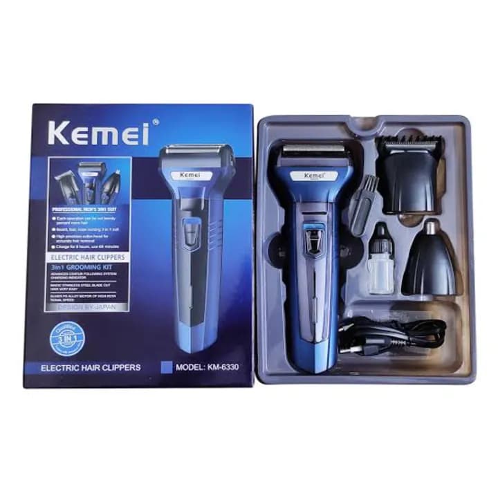 Kemei KM-6330 3 In 1 Hair and Beard Trimmer