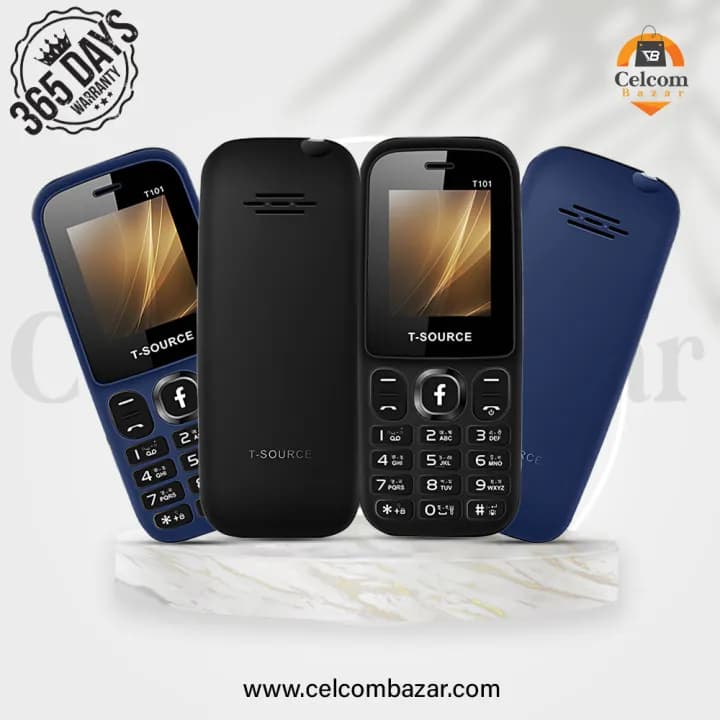 T-SOURCE T101 Classic Feature Phone with Bluetooth & Multimedia Support - New
