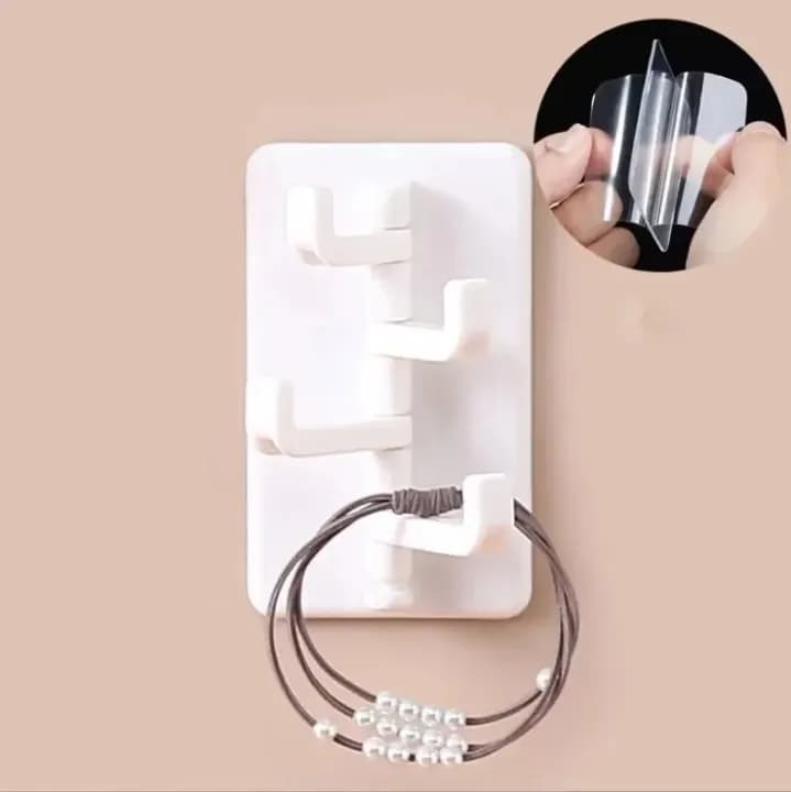 Strong Self-Adhesive Wall Hook (1PC) – Easy Mount Coat, Bag & Towel Hanger for Home (Multicolor) 2