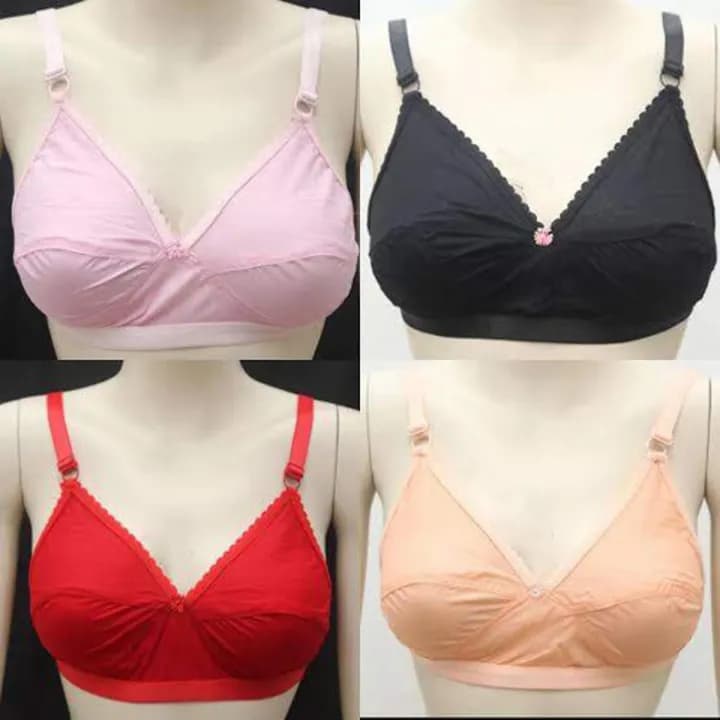Cotton Boil Fabric Bra For Girls and Women All Season Cotton Casual 4 Piece Set Multiple Color 2