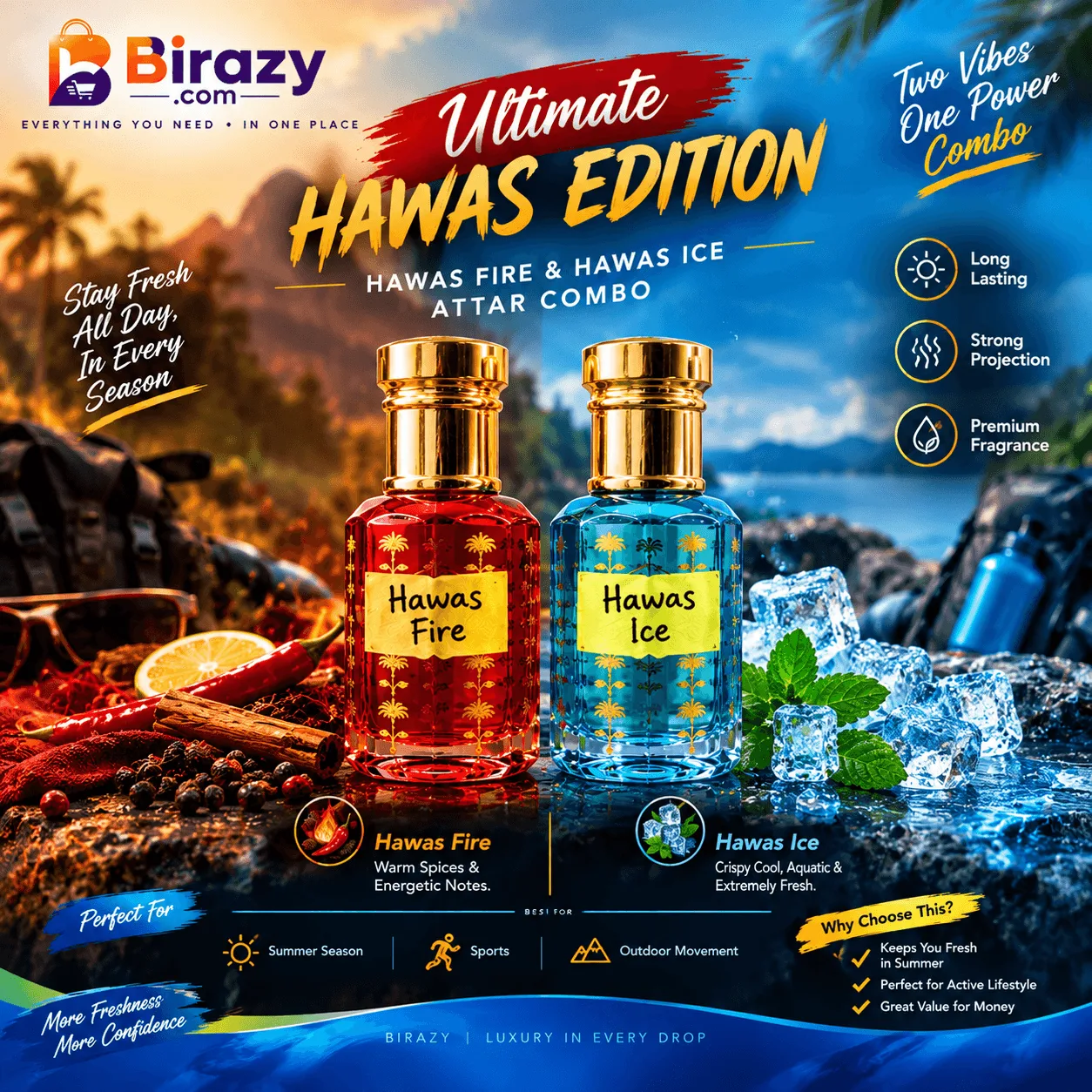 Ultimate Hawas Edition – Hawas Fire & Hawas Ice Attar Combo