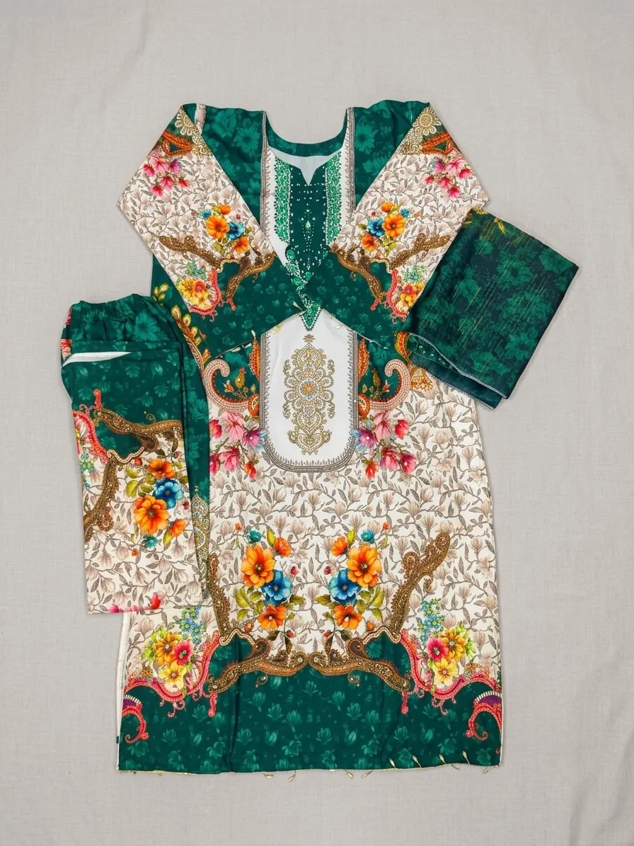 Xafran Floral Designer Three Piece