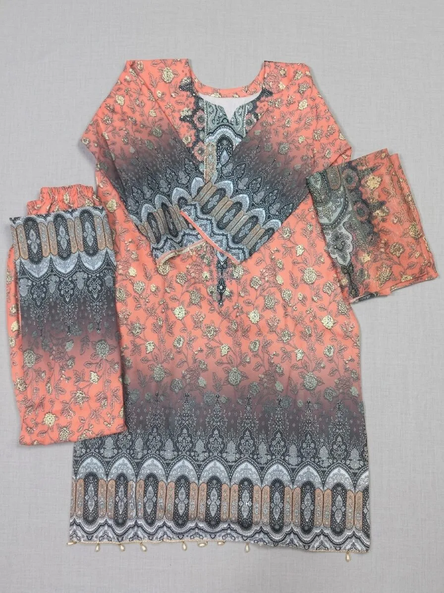 Xafran Floral Designer Three Piece